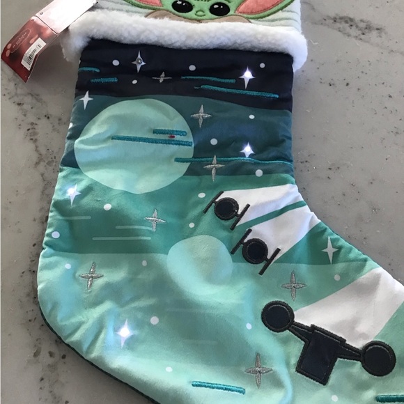 Two Star Wars Mandalorian LED Christmas Stockings - St. Nicholas Square - Picture 4 of 6